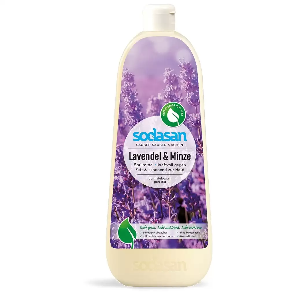 Detergenti vase - Detergent lichid de vase cu lavanda si menta 1L