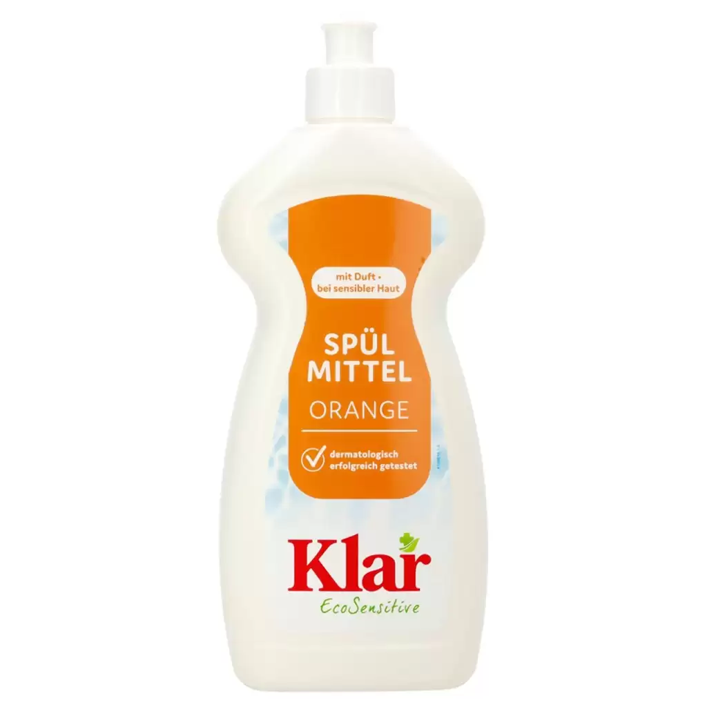 Detergenti vase - Detergent lichid sensitiv cu portocala pentru vase fara parfum 500ml
