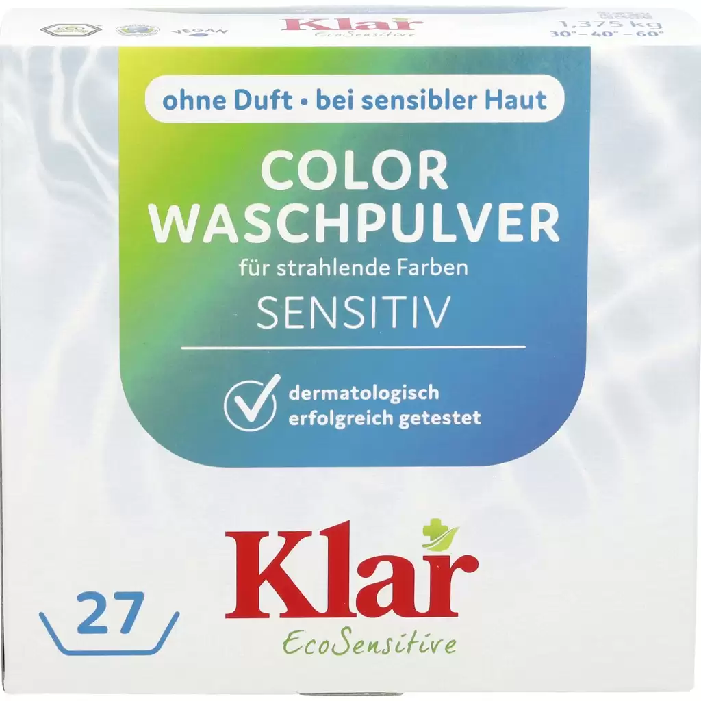 Detergent rufe - Detergent pudra sensitiv pentru rufe colorate fara parfum 1,375kg