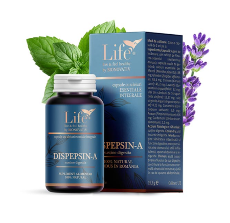 Capsule cu uleiuri esentiale - DISPEPSIN-A - 30 de capsule