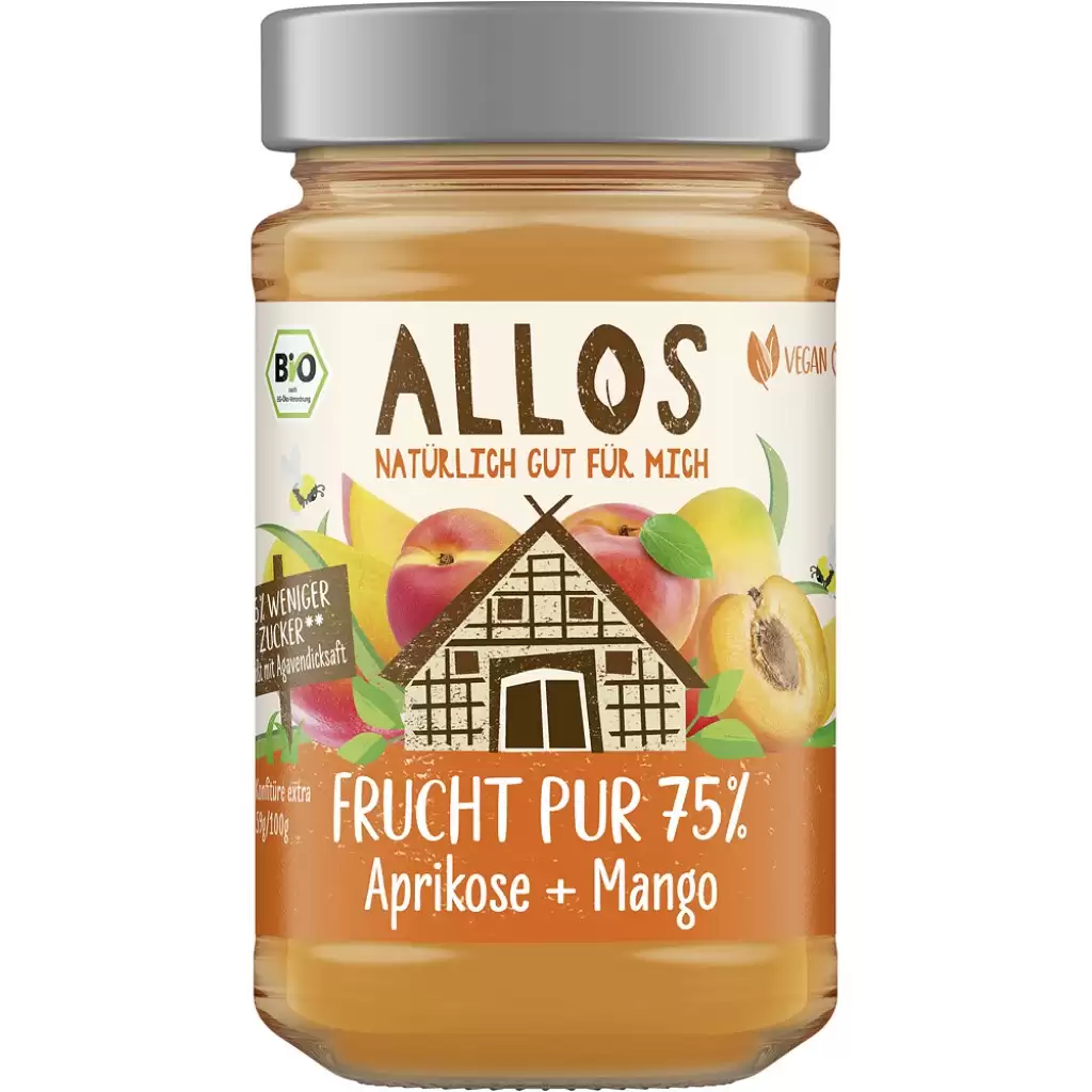 Dulceata - Dulceata de caise si mango cu sirop de agave, eco 250g