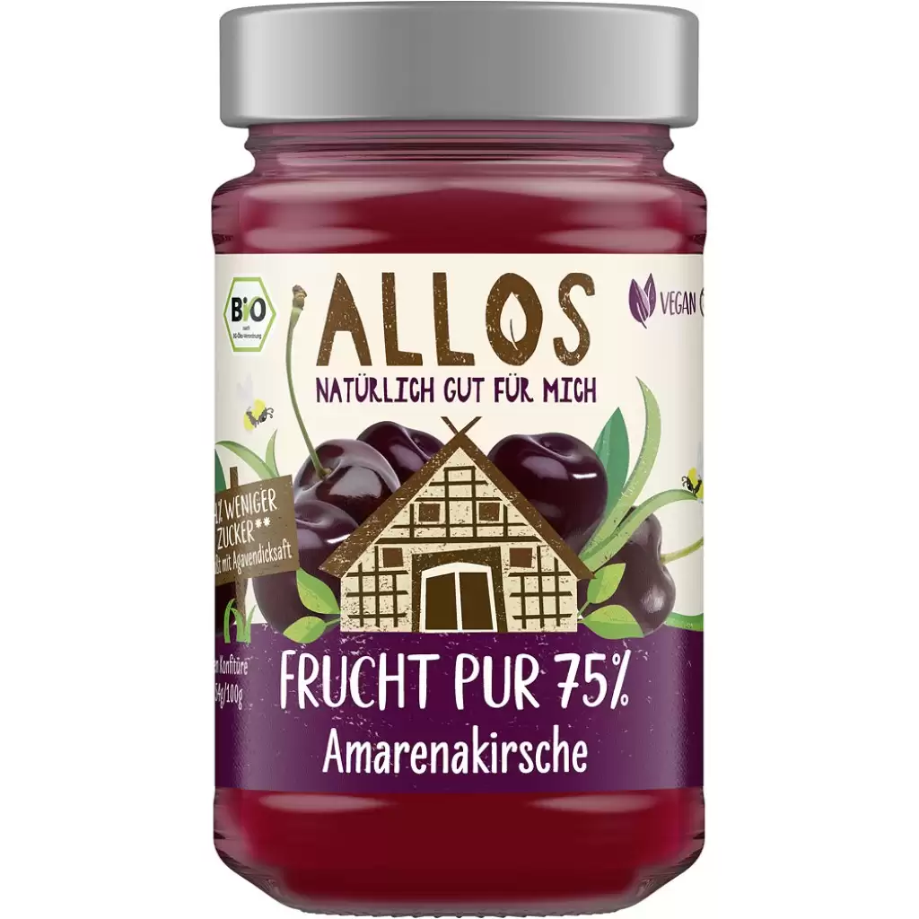 Dulceata - Dulceata de cirese amare cu sirop de agave, eco 250g