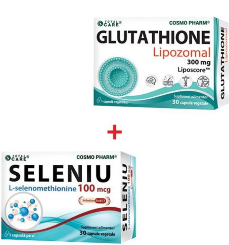 Minerale - Esențial Redox Protect - GLUTATHIONE 300 30 CPS + SELENIU 10 MCG 30 CPS