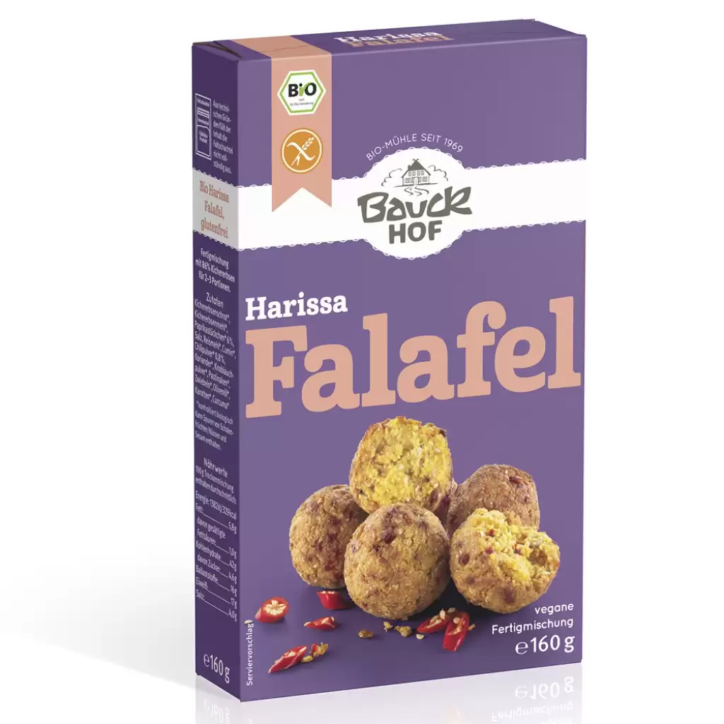 Preparate si mixuri - Falafel Harissa cu ardei si chili, eco 160g