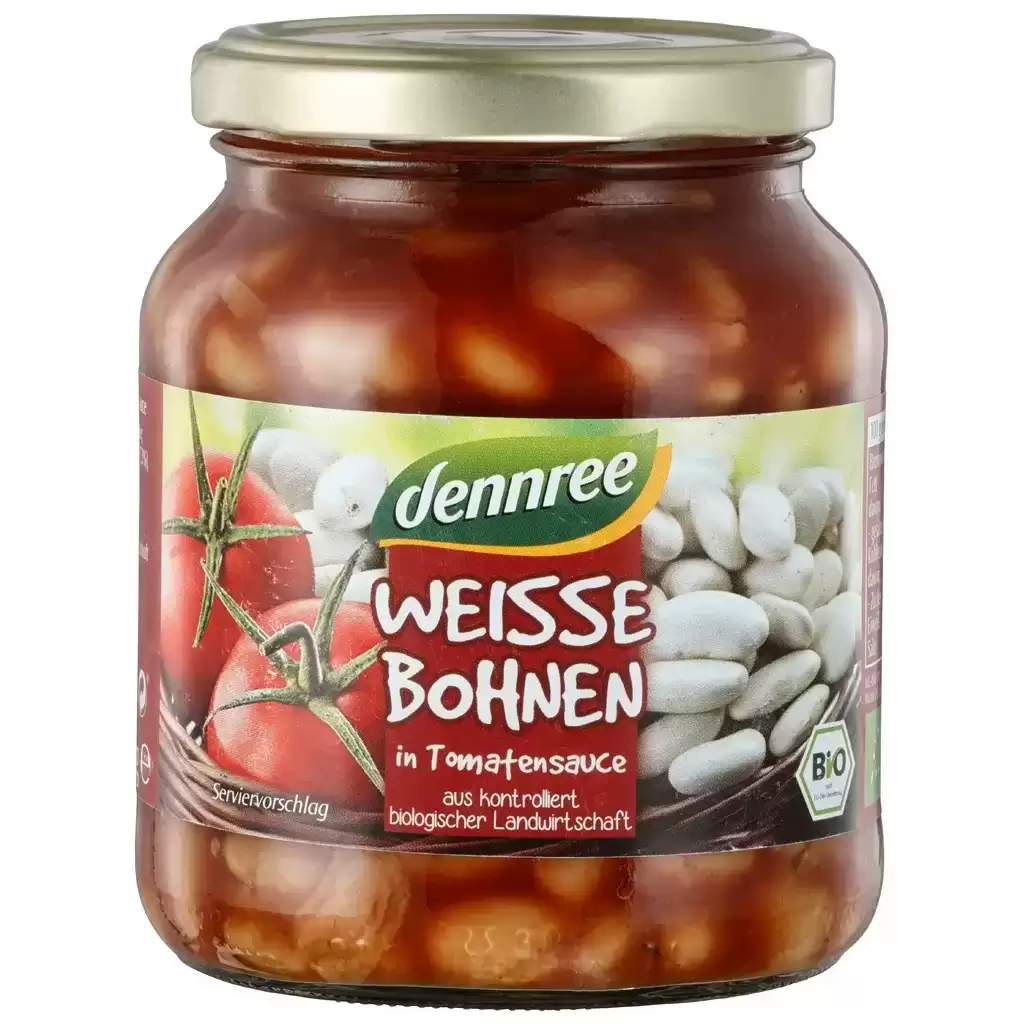 Leguminoase - Fasole alba in sos de rosii, eco 350g