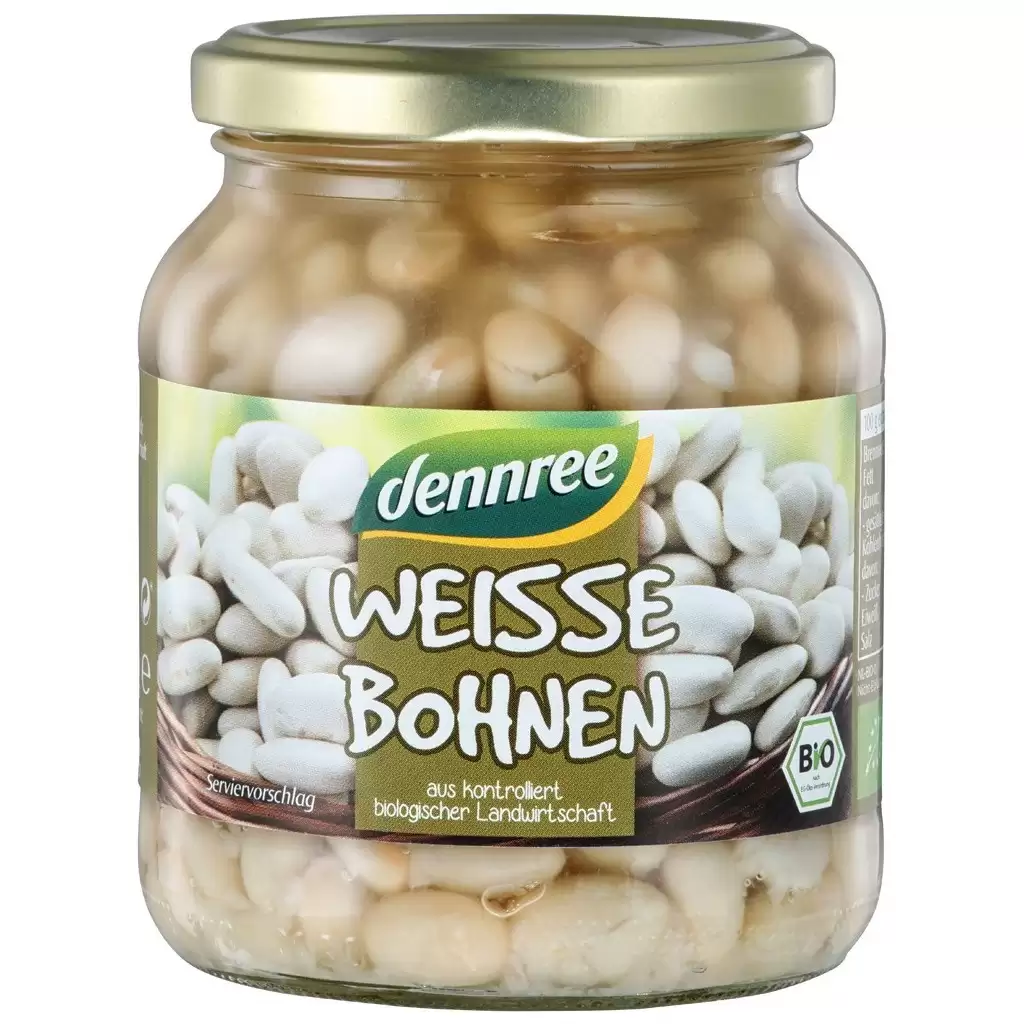 Leguminoase - Fasole alba la borcan, eco 340g