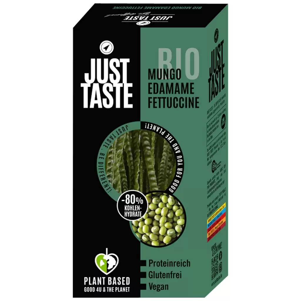 Paste fainoase - Fettuccine proteice din fasole mung si edamame fara gluten, eco 250g