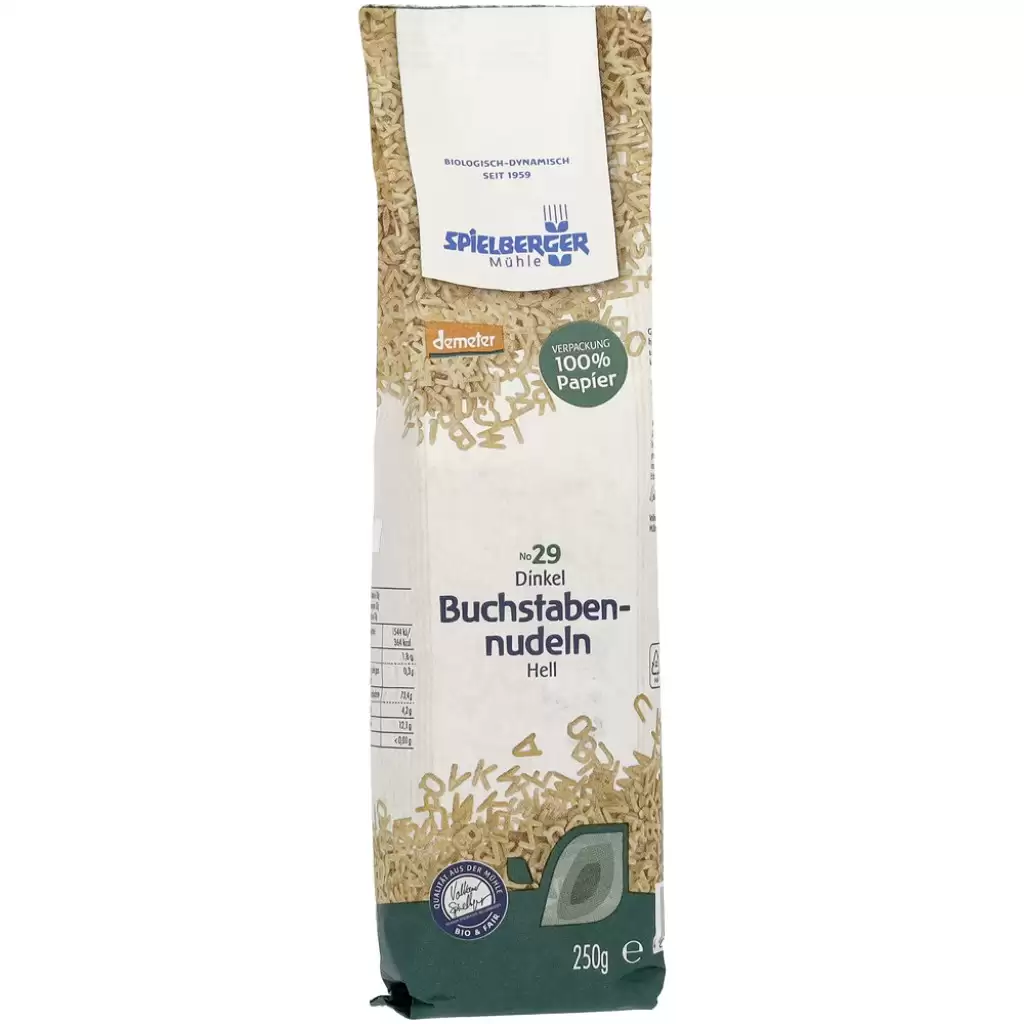 Paste fainoase - Fidea litere din grau alb spelta, eco 250g