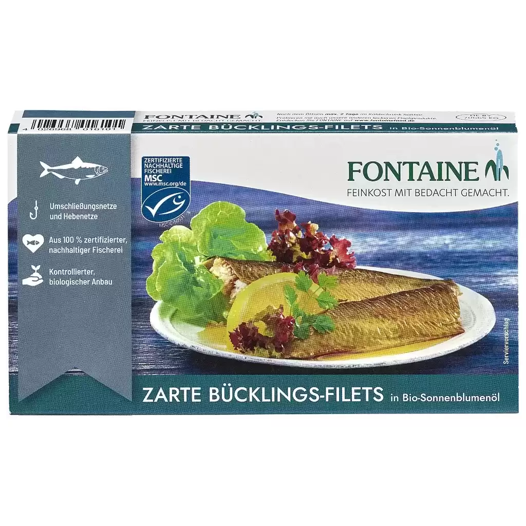 Conserve peste - File de hering afumat in ulei bio de floarea-soarelui 190g