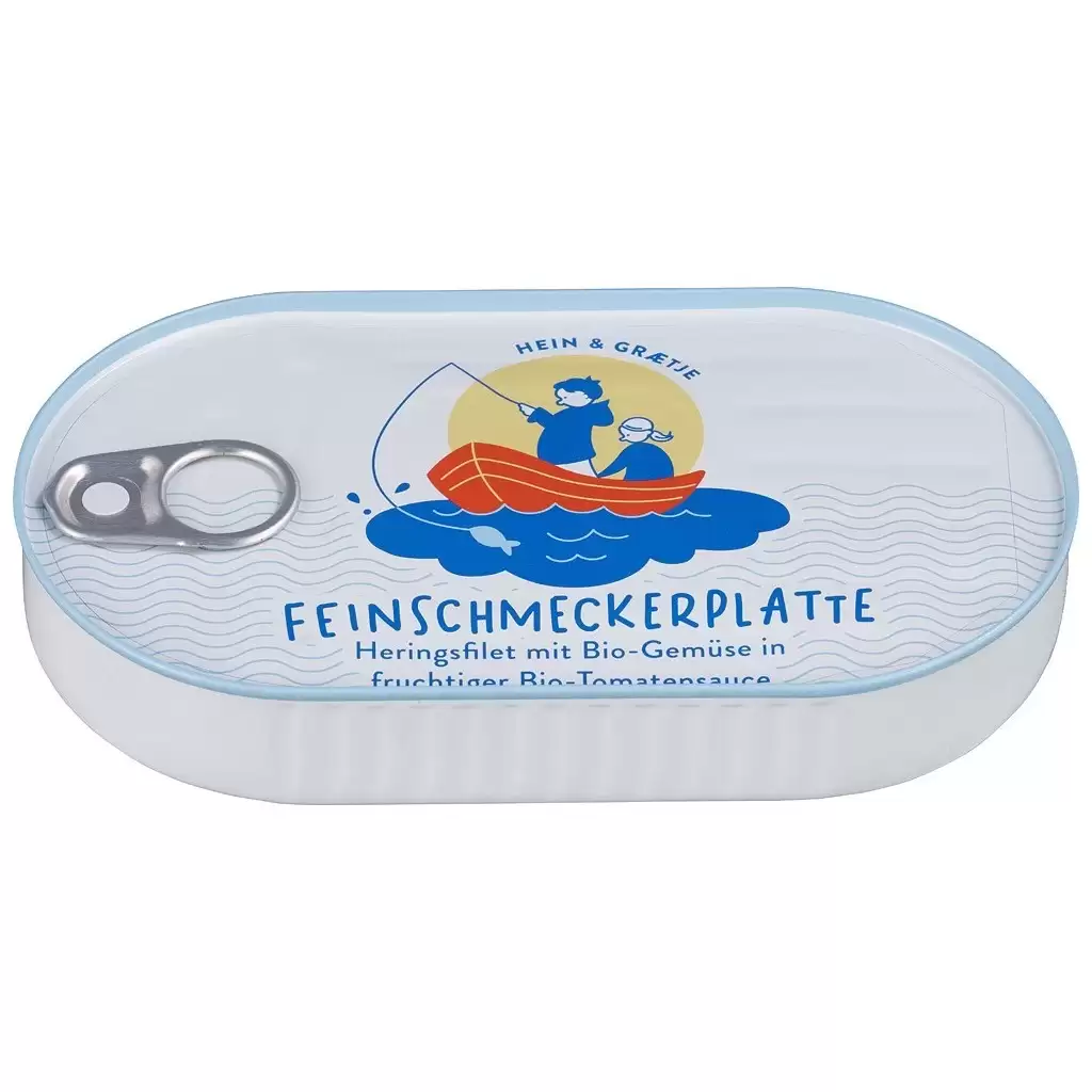 Conserve peste - File de hering cu legume in sos de rosii eco 200g