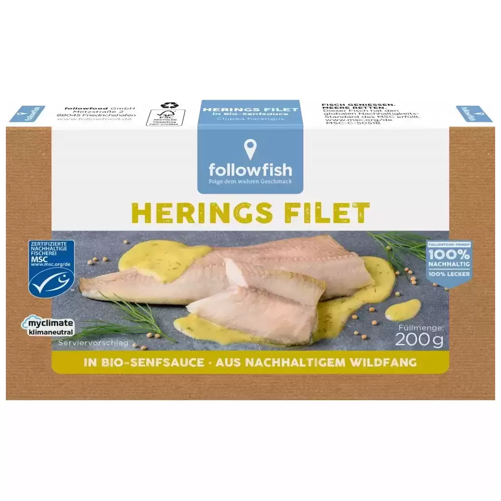 Conserve peste - File de hering in sos de mustar 200g