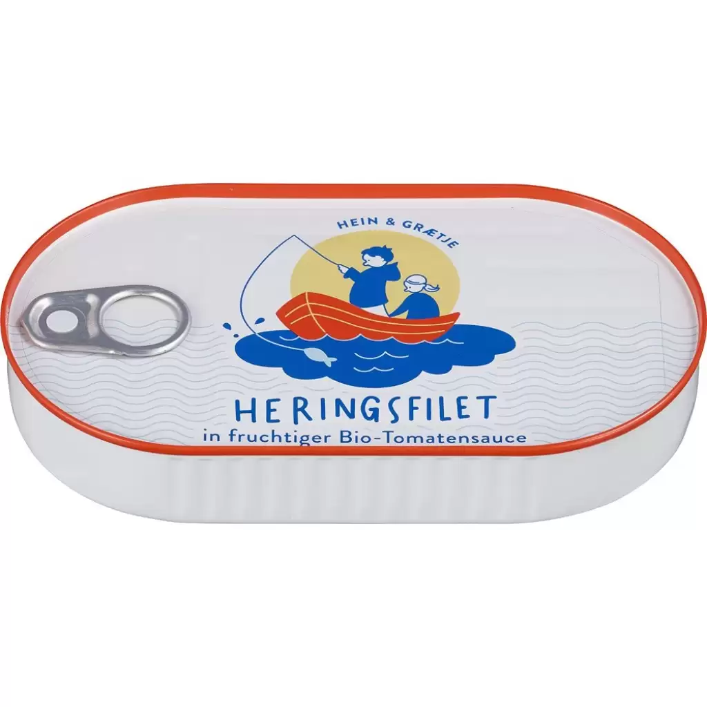 Conserve peste - File de hering in sos de rosii eco 200g
