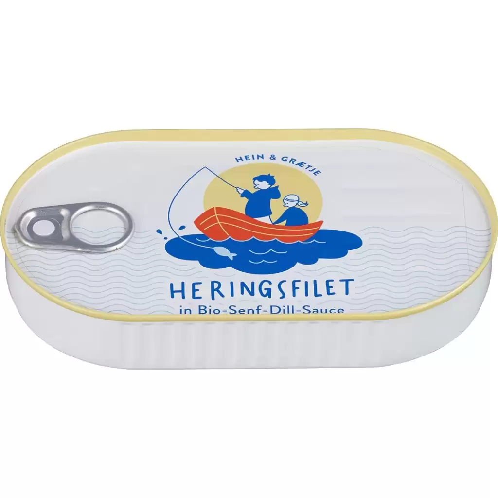 Conserve peste - File de hering in sos eco de mustar cu marar 200g