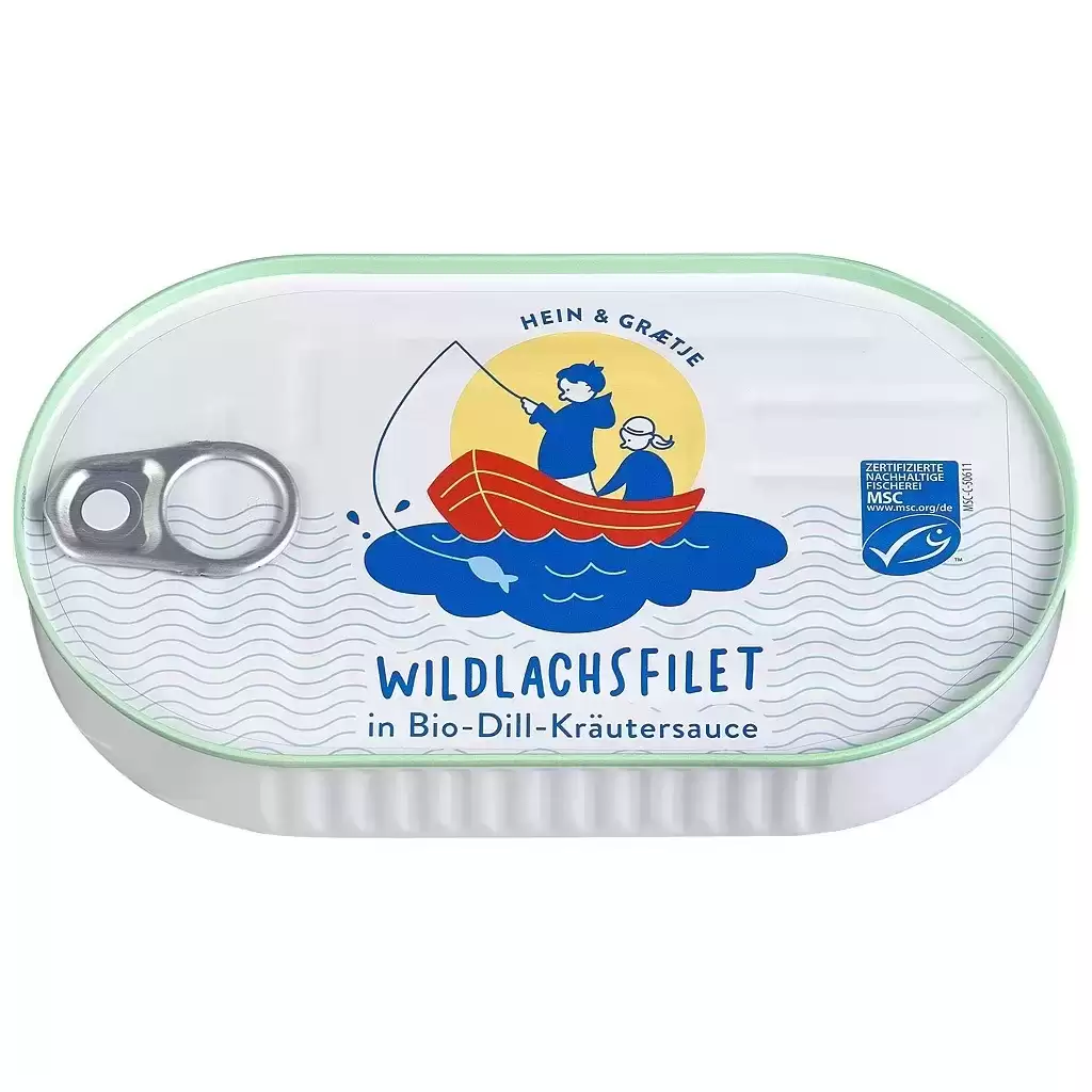 Conserve peste - File de somon salbatic in sos eco de marar si ierburi 200g