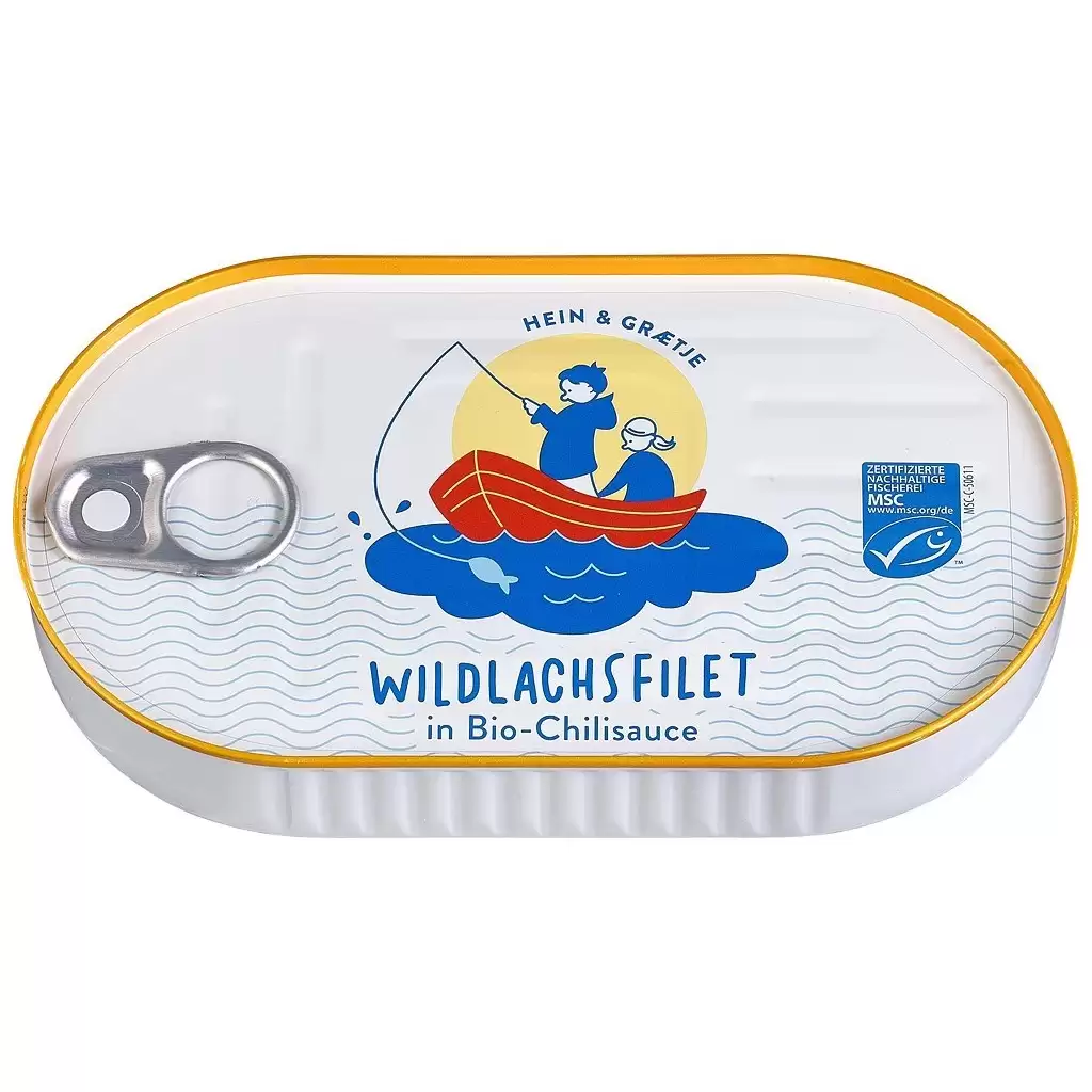 Conserve peste - File de somon salbatic in sos eco de rosii cu chili 200g