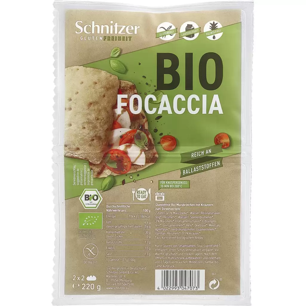 Paine - Focaccia fara gluten, eco 220g