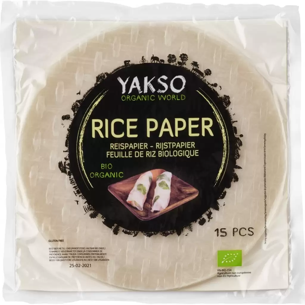 Mancare asiatica - Foi de orez fara gluten 15 buc, eco 150g