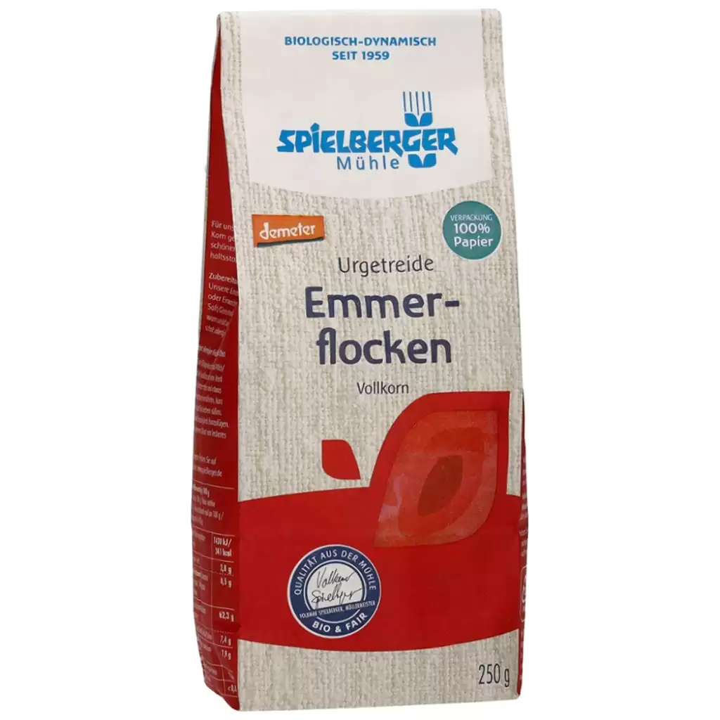 Fulgi, Muesli - Fulgi de emmer integrali Demeter, eco 250g