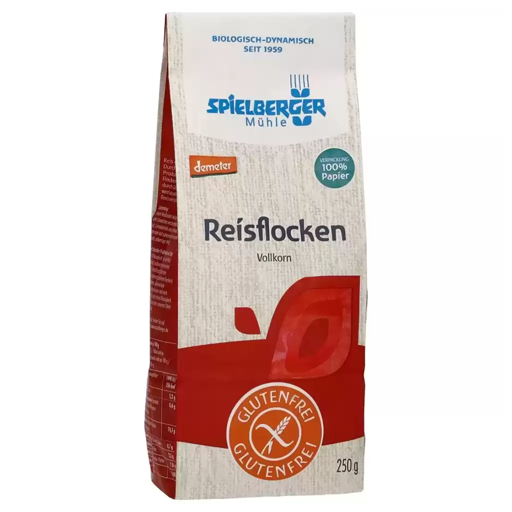 Fulgi, Muesli - Fulgi integrali de orez fara gluten Demeter, eco 250g