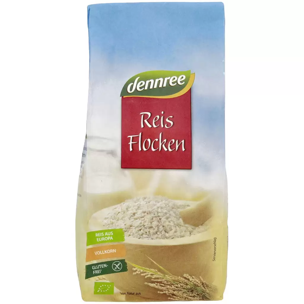 Fulgi, Muesli - Fulgi integrali de orez fara gluten, eco 500g