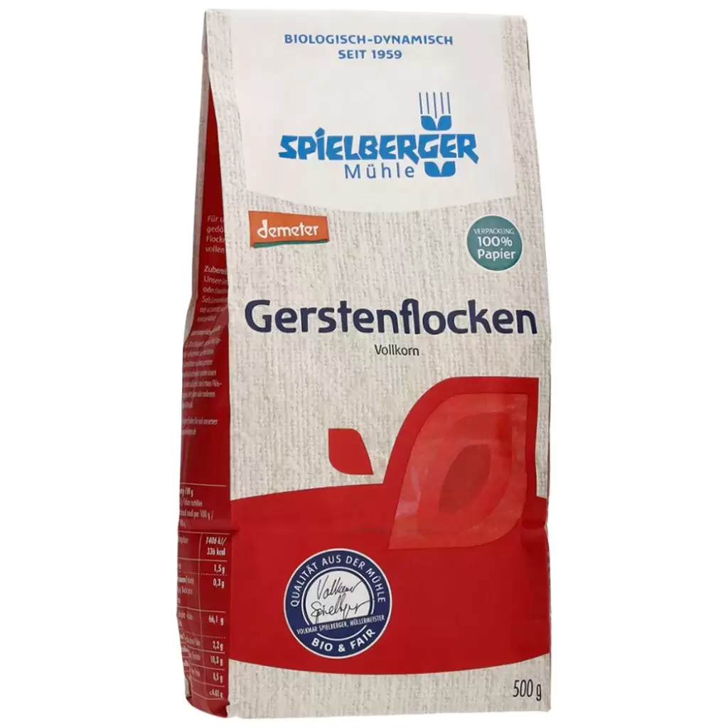 Fulgi, Muesli - Fulgi integrali de orz Demeter, eco 500g