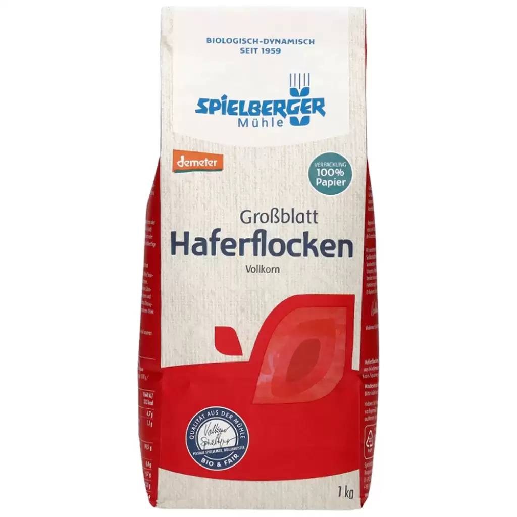Fulgi, Muesli - Fulgi mari de ovaz integral Demeter, eco 1kg