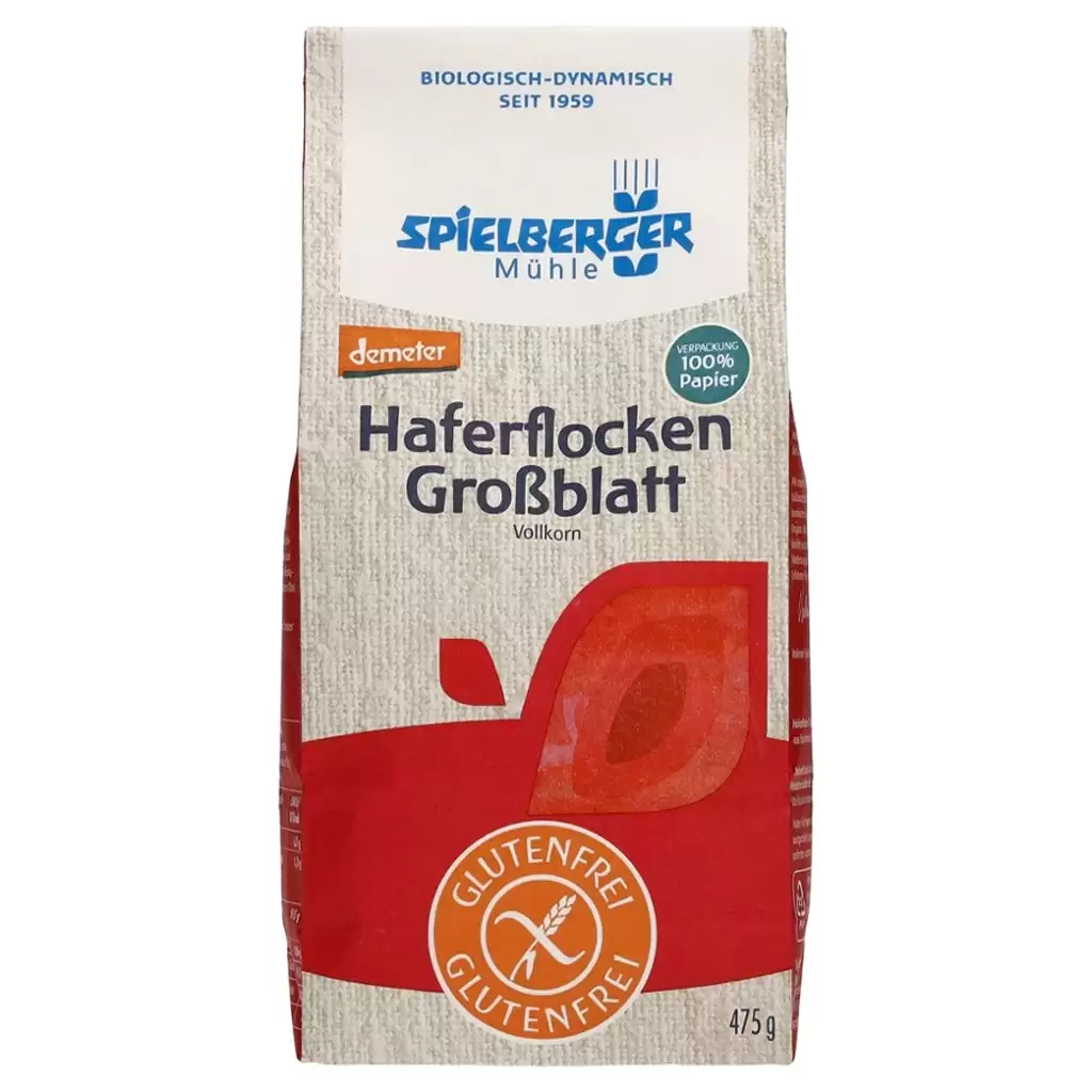 Fulgi, Muesli - Fulgi mari de ovaz integrali fara gluten Demeter, eco 475g