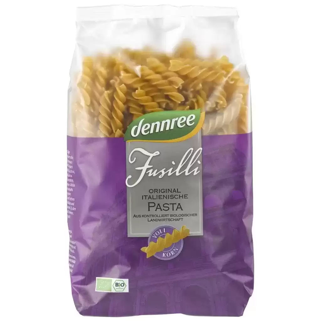 Paste fainoase - Fusilli din grau dur integrale, eco 500g