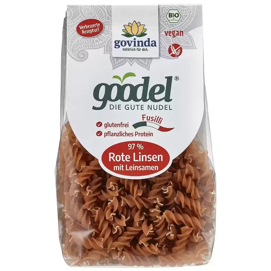 Paste fainoase - Fusilli din linte rosie fara gluten, eco 250g