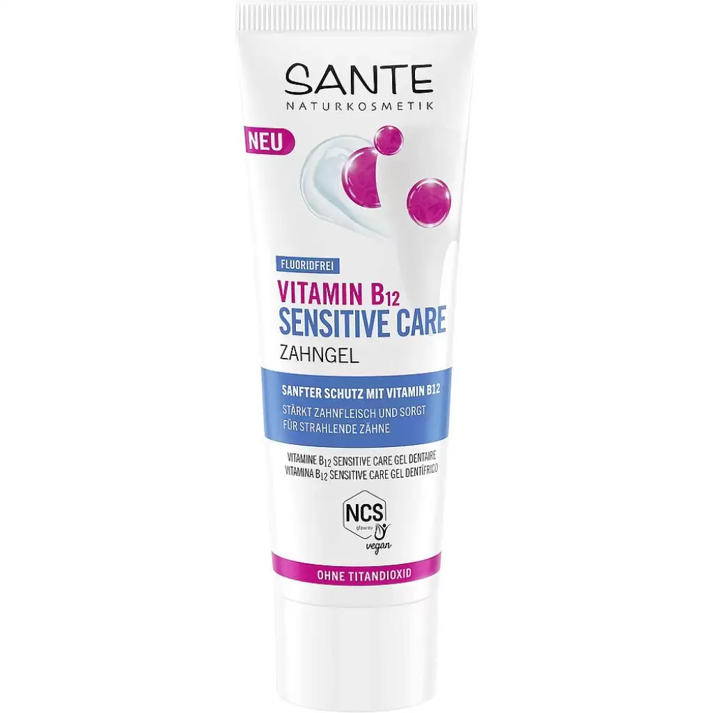 Pasta de dinti - Gel de dinti Vitamina B12 Sensitive Care fara fluor 75g