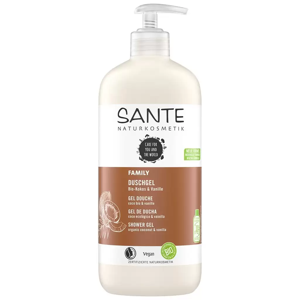 Ingrijire Corp - Gel de dus cu cocos bio si vanilie 500ml