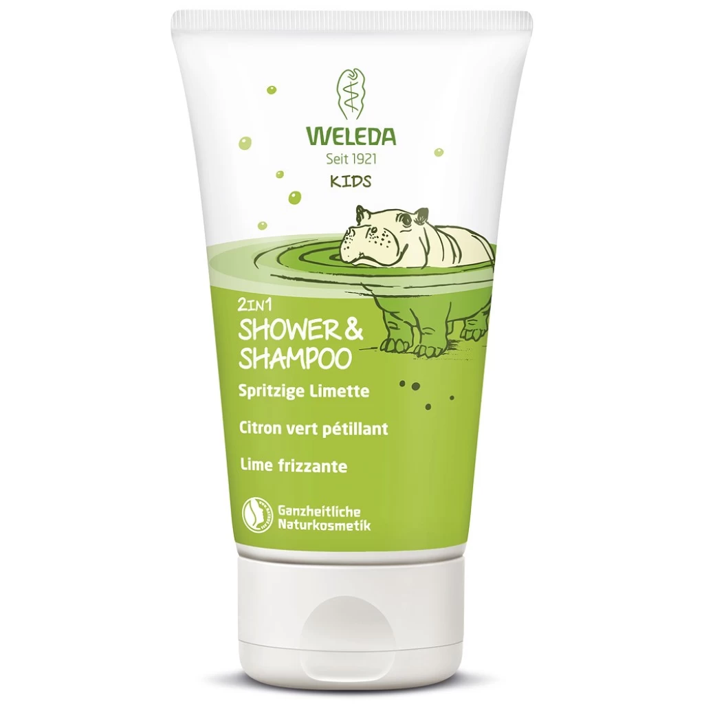 Cosmetice  copii - Gel de dus si sampon cu lime 2 in 1 pentru copii 150ml