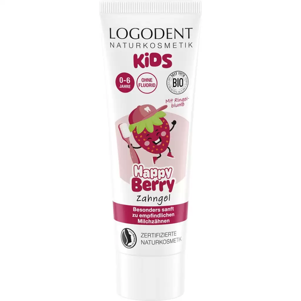 Pasta de dinti - Gel dentar pentru copii Happy Berry cu capsuni 0-6 ani 75ml