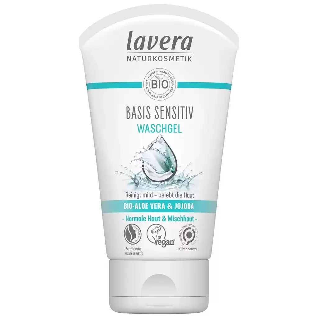 Ingrijire Ten - Gel pentru curatare cu aloe vera bio si jojoba pentru piele normala si mixta sensitiv 125ml