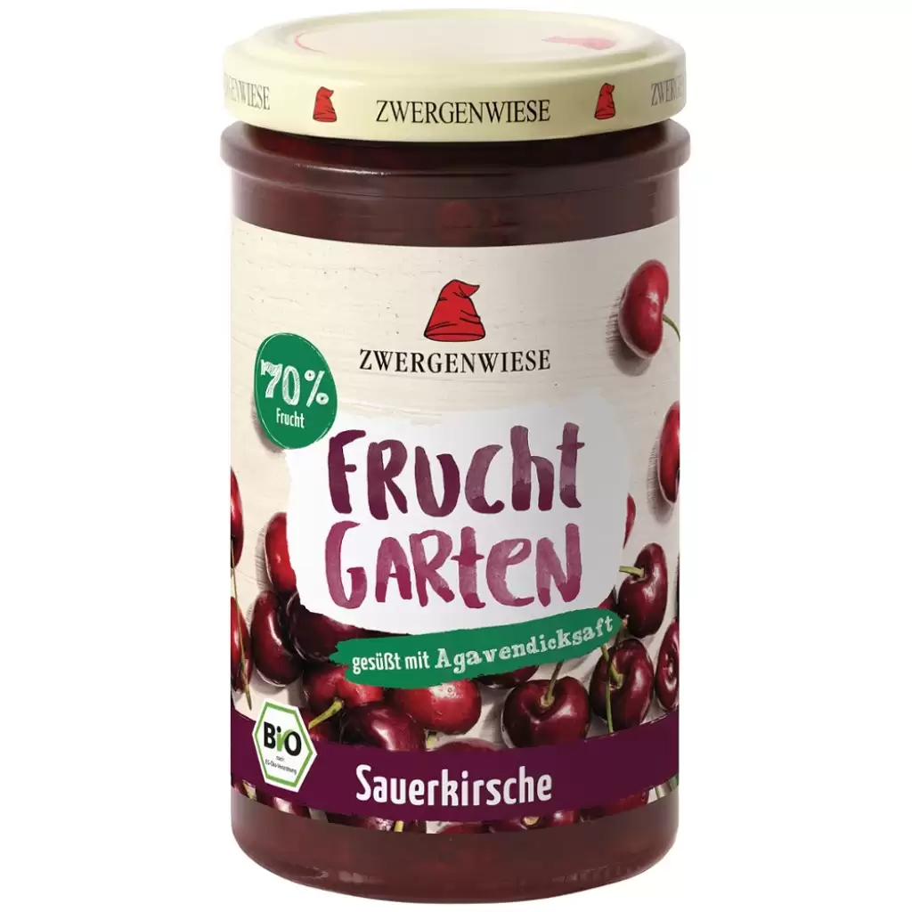 Dulceata - Gem de visine indulcit cu nectar de agave fara gluten, eco 225g