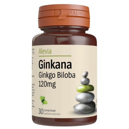Suplimente - Ginkana Ginkgo biloba 120mg 30 comprimate