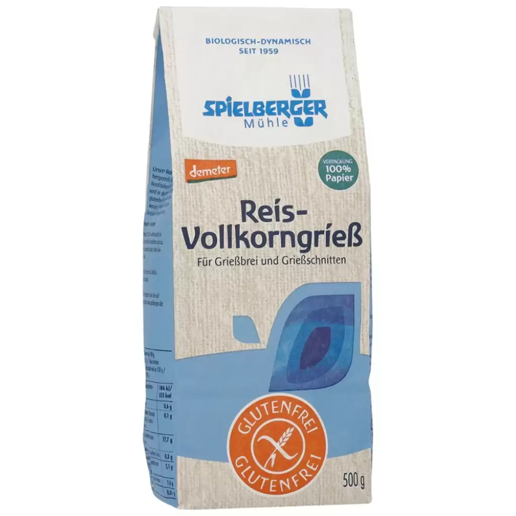 Faina - Gris integral din orez fara gluten Demeter, eco 500g