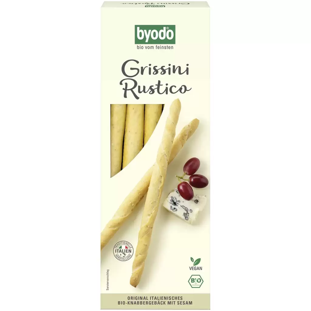 Sticksuri, chipsuri si covrigei - Grisine rustice cu susan, eco 100g
