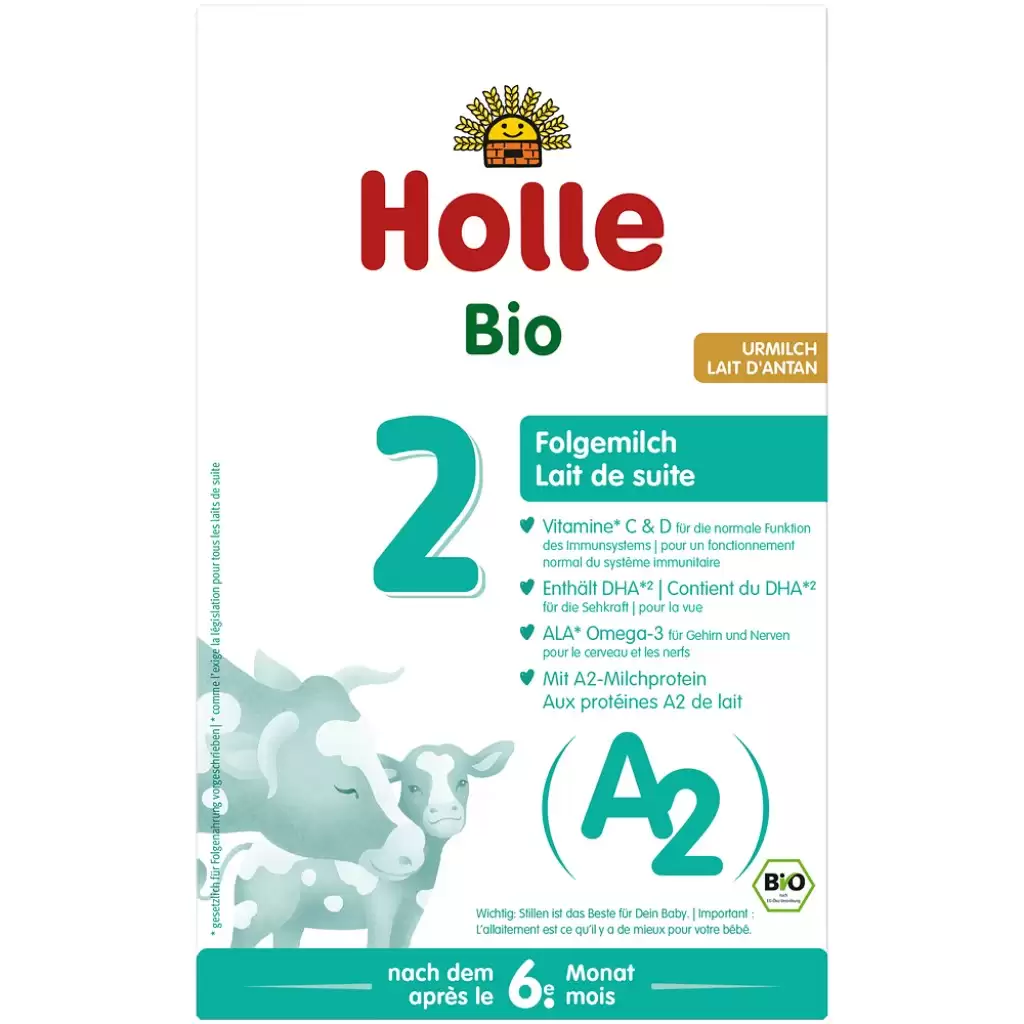 Lapte praf bio - Lapte praf de vaca A2 pentru sugari 6 luni Formula 2, eco 400g