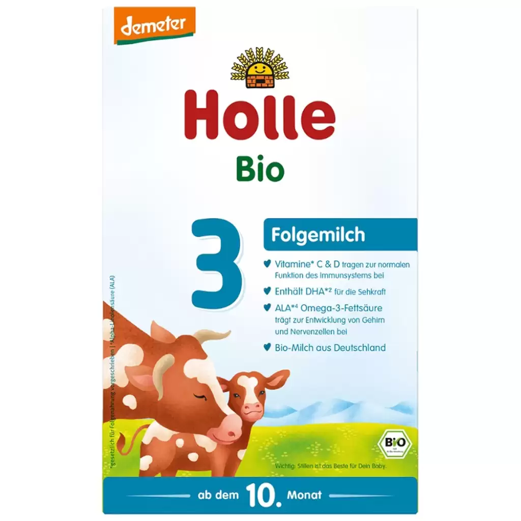Lapte praf bio - Lapte praf de vaca pentru sugari 10 luni Formula 3 demeter, eco 600g