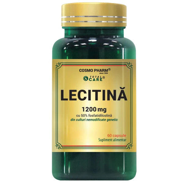 Extracte - Lecitina 1200 mg Capsule, cu 50% Fosfatidilcolina 60 capsule