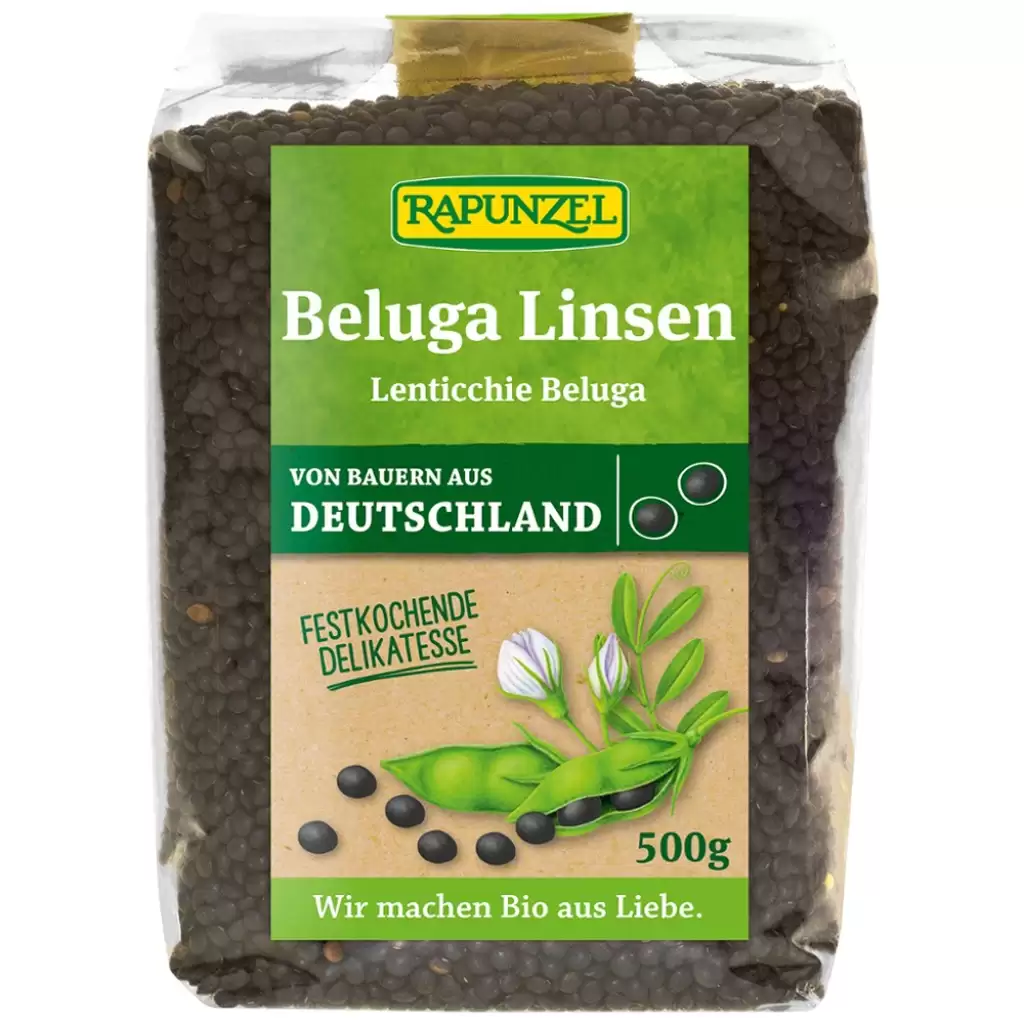Leguminoase - Linte beluga neagra mica, eco 500g