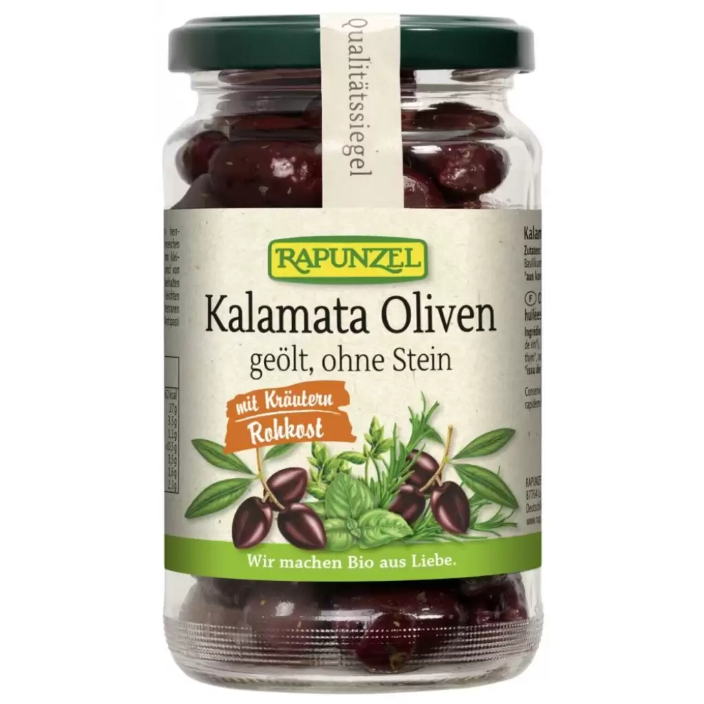Leguminoase - Masline Kalamata cu ierburi aromatice, eco 170g