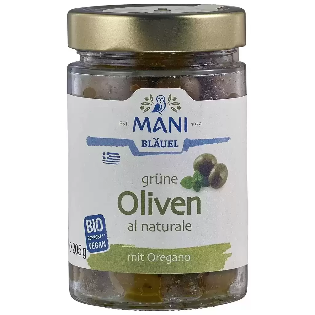 Leguminoase - Masline verzi uleiate cu oregano, eco 205g