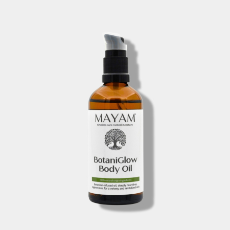 Materiale  - MAYAM, BotaniGlow Body Oil - ulei de corp hidratant și revitalizant (Ambalaj: 100 ml)