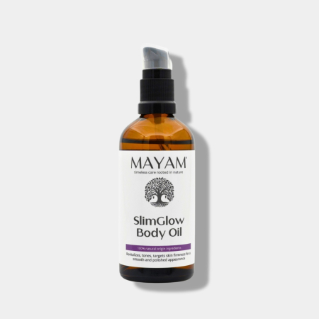 Materiale  - MAYAM, SlimGlow Body Oil - ulei de corp tonifiant și remodelant (Ambalaj: 100 ml)