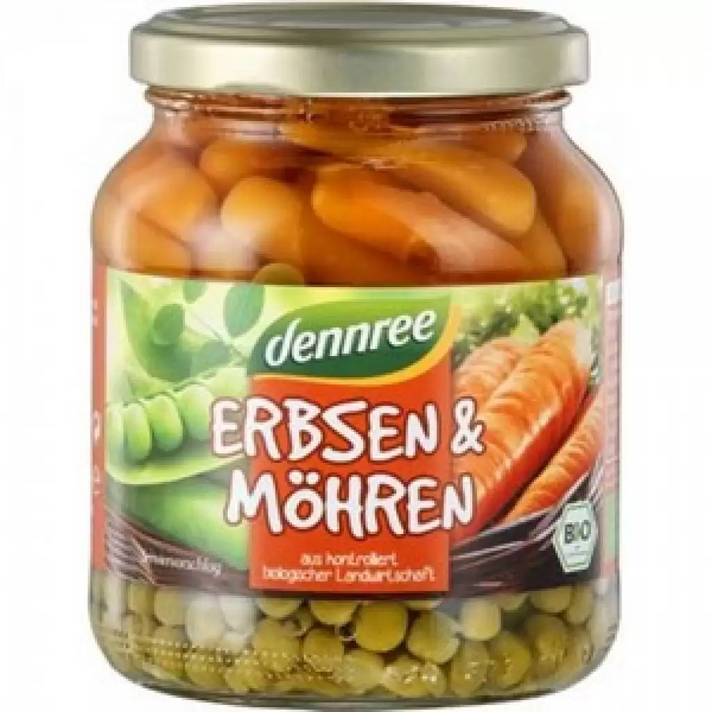 Leguminoase - Mazare cu morcovi la borcan, eco 660g