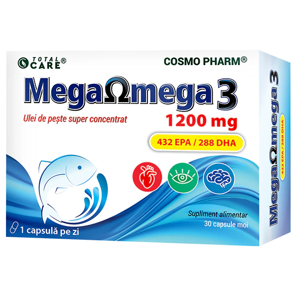 Minerale - Mega Omega 3 Ulei De Peste Super Concentrat, Inima si Creier Sanatos