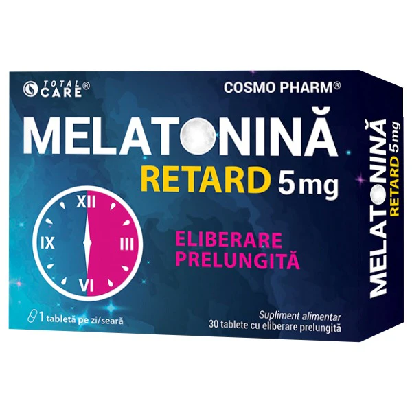 Minerale - MELATONINA RETARD 5 mg - Somn usor si odihnitor