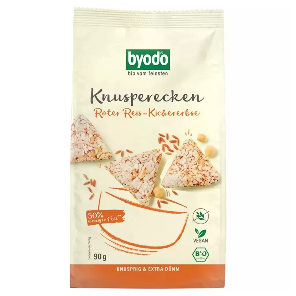 Sticksuri, chipsuri si covrigei - Mini Crackers din orez rosu si naut fara gluten, eco 90g